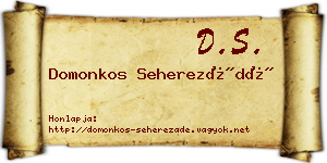 Domonkos Seherezádé névjegykártya